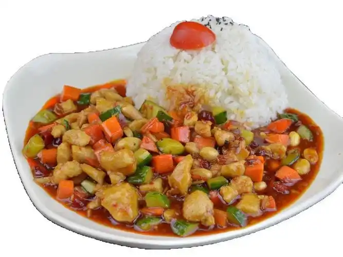 宫保鸡丁盖浇饭