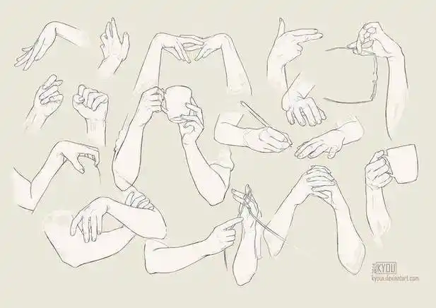 动漫绘画学习:手怎么画?看这里!