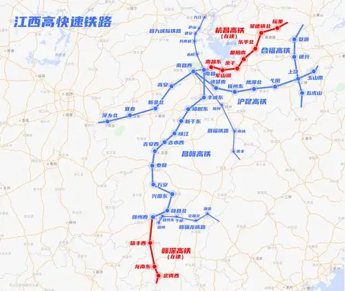 江西省高快速铁路线网图_手机搜狐网