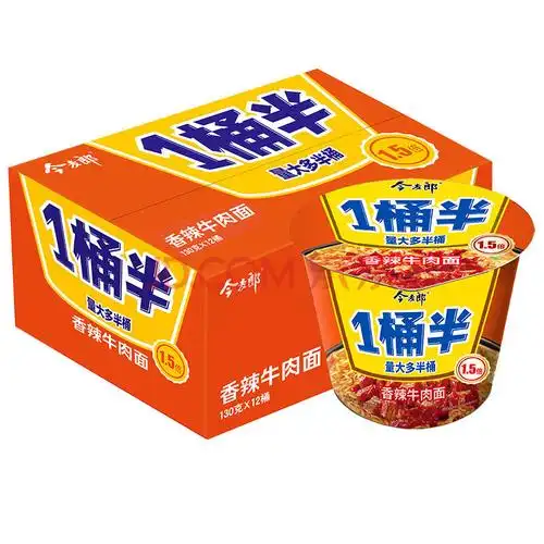 今麦郎 方便面 一桶半香辣牛肉面 整箱装