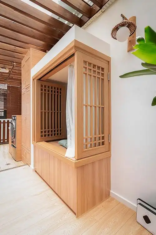 原木日式风与生活空间的对话_普通住宅设计案例_牛模网