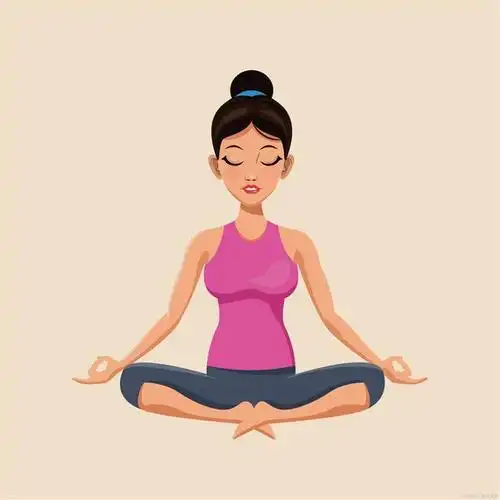 可爱的瑜伽小人图