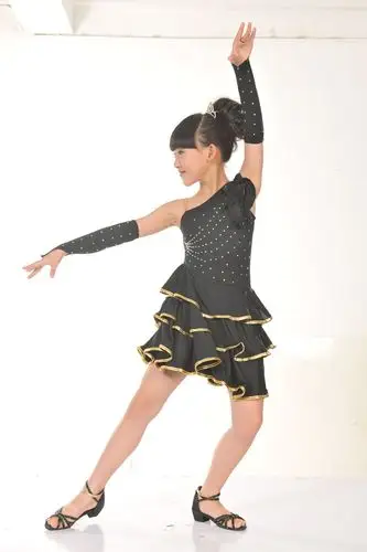 女童拉丁舞表演服装 儿童演出服 少儿拉丁舞裙流苏款 003图片_12