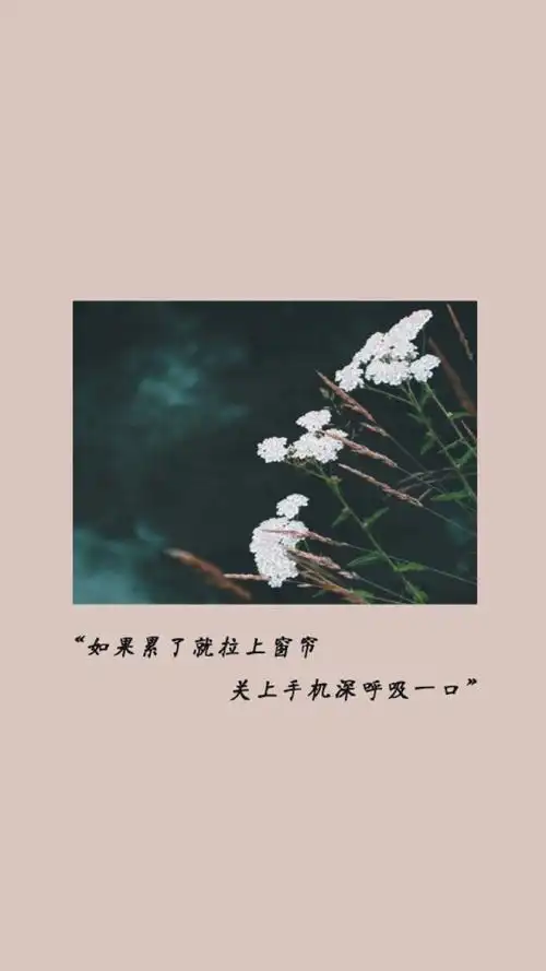 治愈系文字语句创意图片手机壁纸