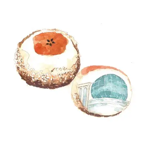 上海"18传统小吃"插画设计