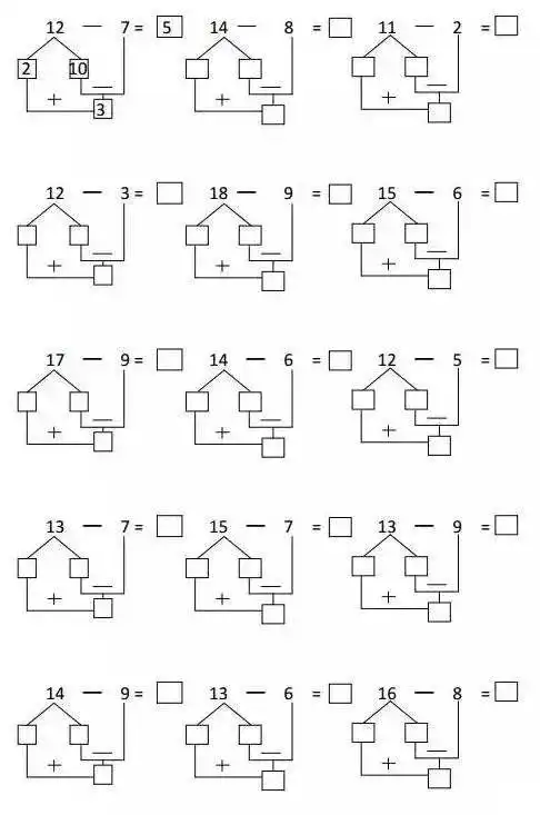 巧用破十法和平十法让孩子突破退位减法
