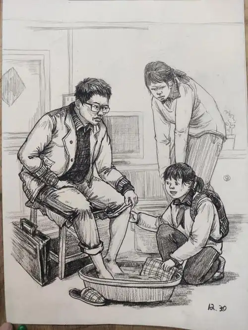 速写练习14/100#速写打卡  #速写场景  #速写人物