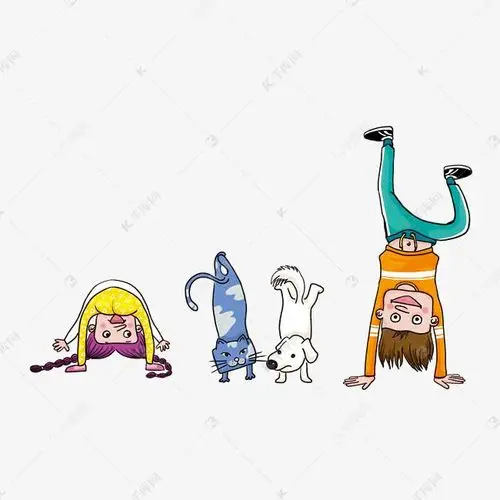 六一儿童节倒立的儿童