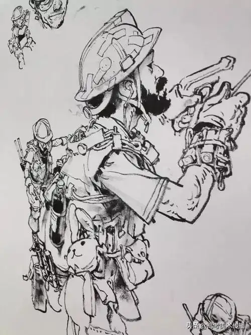 韩国速写大师金政基作品欣赏