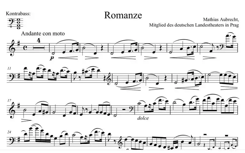 romance by mathias aubrecht 低音提琴独奏