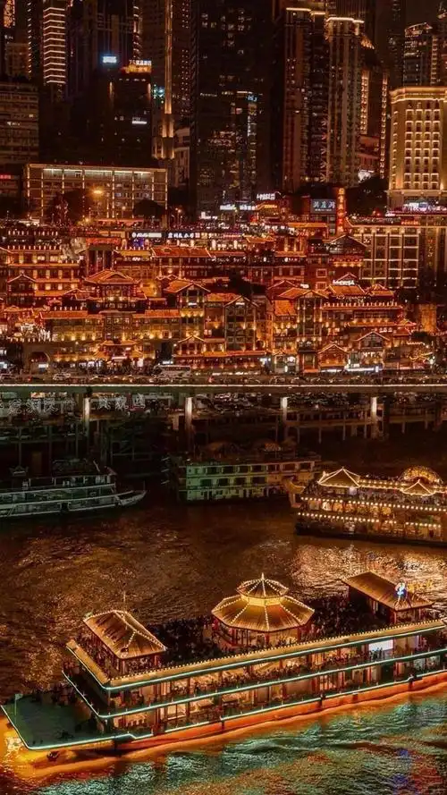 优美迷人的洪崖洞风光,高清图片-壁纸族