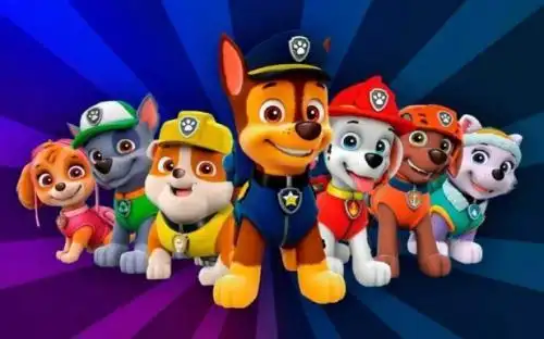 汪汪队小狗简笔画彩色