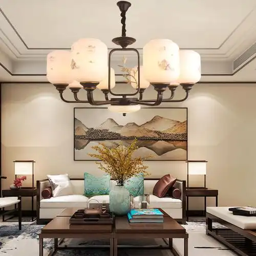 新中式吊灯复古中国风客厅灯现代简约温馨餐厅灯大气禅意灯具——美煊