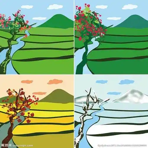 春夏秋冬水粉画 春夏秋冬水粉画四格简单 - 第 3 - 水彩迷