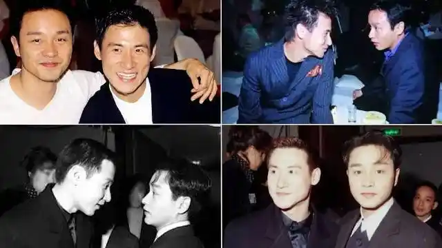 哥哥对歌神的摸头杀真的太暖了!#张国荣 #张学友