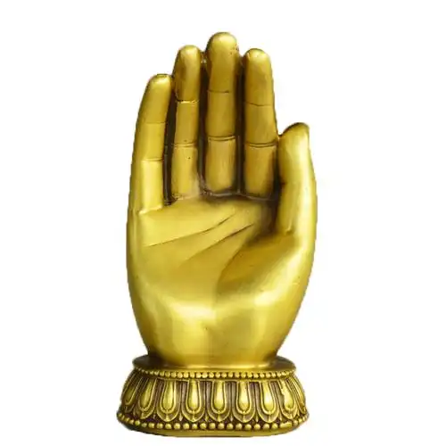 纯铜佛手摆件五指山只手遮天风水用品桌面装饰摆件