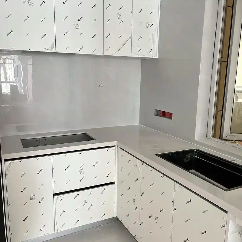 一千出头搞定厨房石英石台面.等待制作一周 今天台面安装好啦  - 抖音