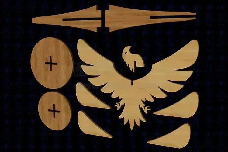 平衡鸟拼装模型激光切割3d图纸