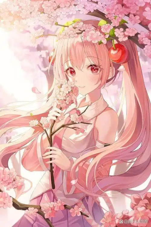 今日二次元花系少女壁纸