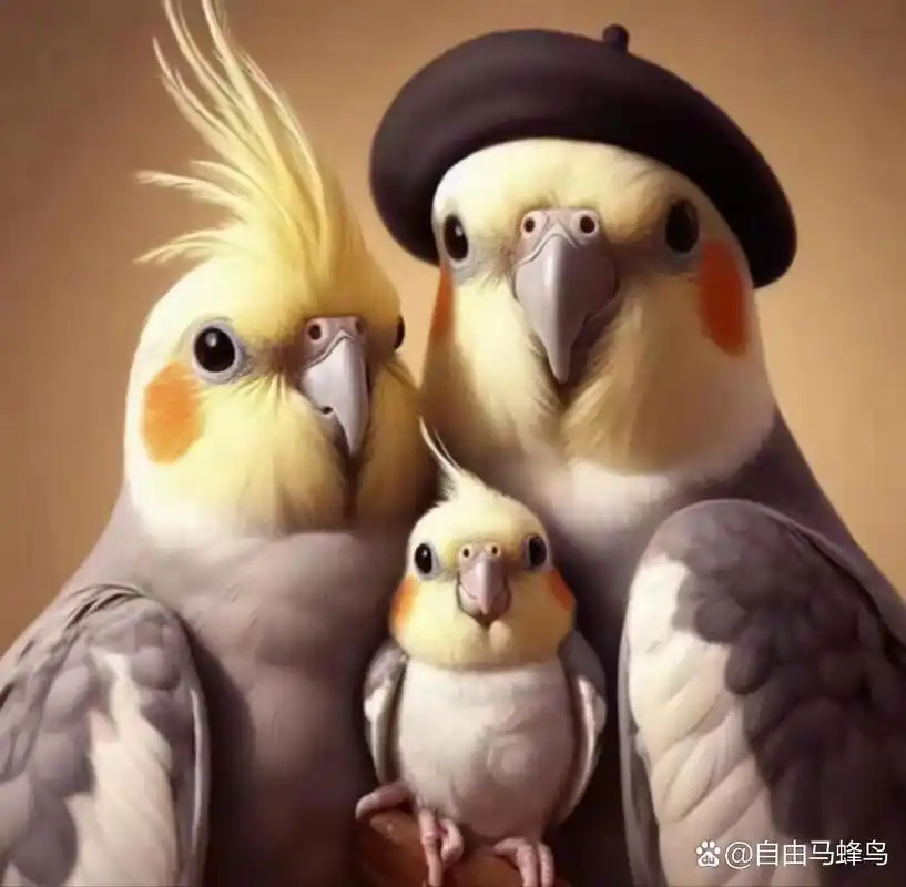 玄凤鹦鹉的动漫图,可以用来当壁纸