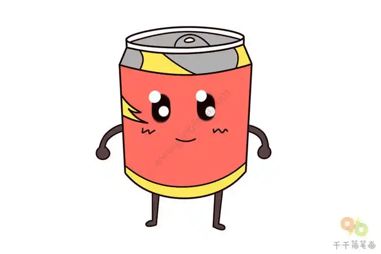 易拉罐运动饮料简笔画