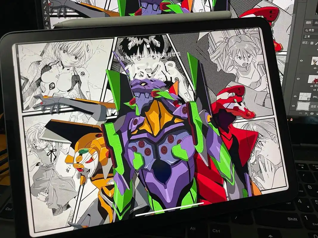 eva～漫画风格壁纸!终于肝完了! #eva #新世纪福音战 - 抖音