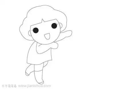 画自己简笔画小女孩画自己简笔画小女孩可爱