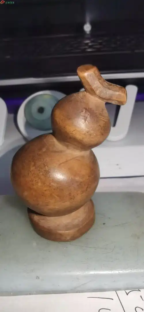 黄杨木葫芦(福禄)手把摆件