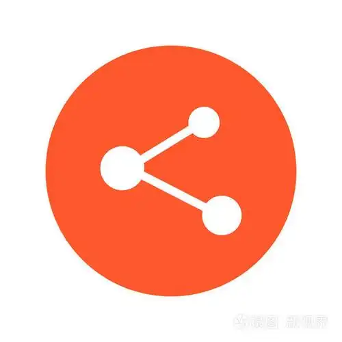 共享标志图标.平面设计风格的矢量.