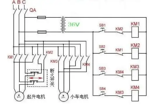 03电动葫芦的断火限位器的工作原理及原理图