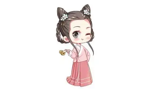 幸运十二星座卡通古装女版-金牛座女-拿去花