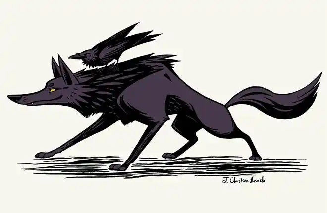 55个狼的主题插画作品3