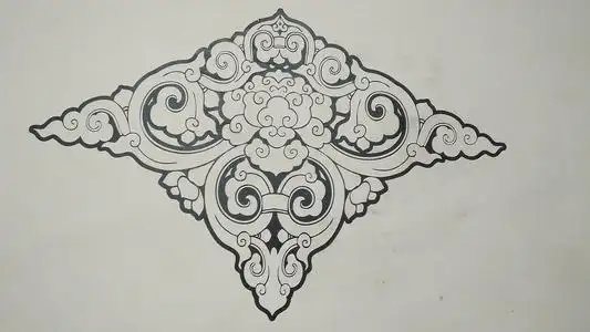 白族男生服装的简笔画