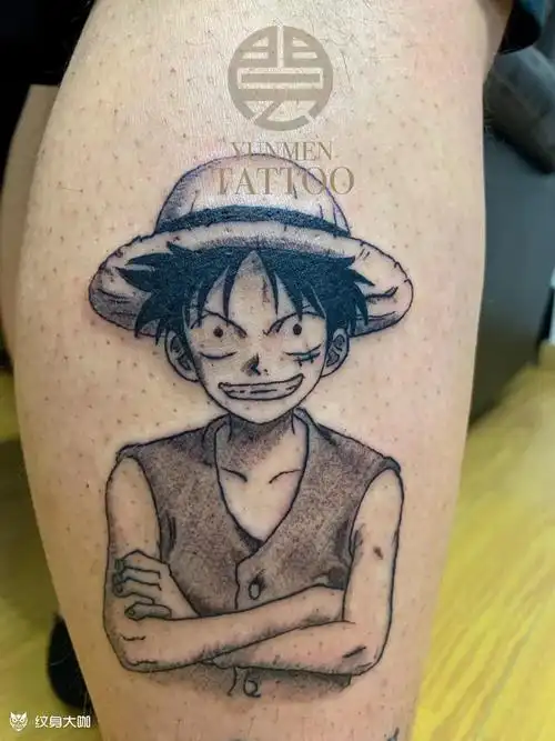 海贼王路飞_纹身图案手稿图片_刘超的纹身作品集