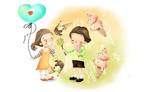 快乐一家人可爱漫画,卡通矢量-回车桌面