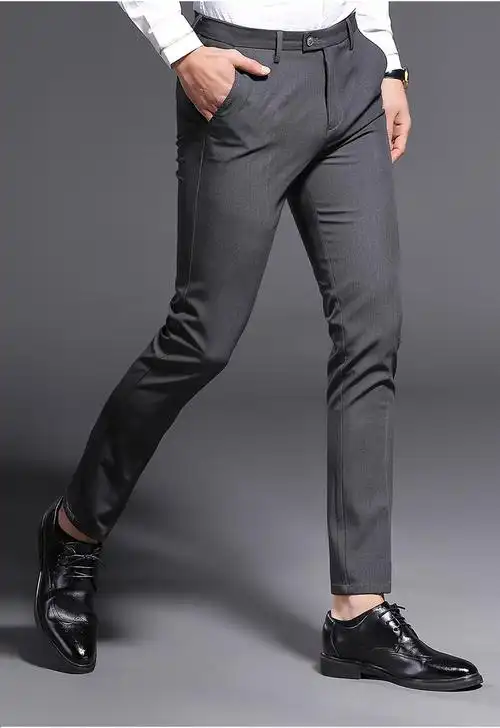 男式休闲裤男夏季薄款商务男装青年时尚修身四面弹力西裤子男批发