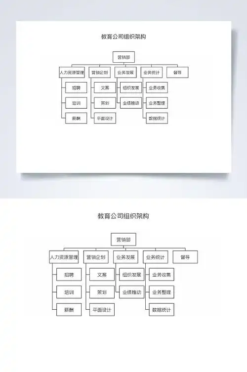教育公司组织架构图横版word表