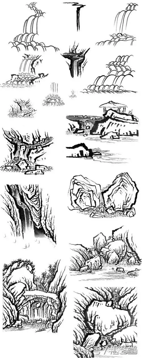 山水画基本功练习贴