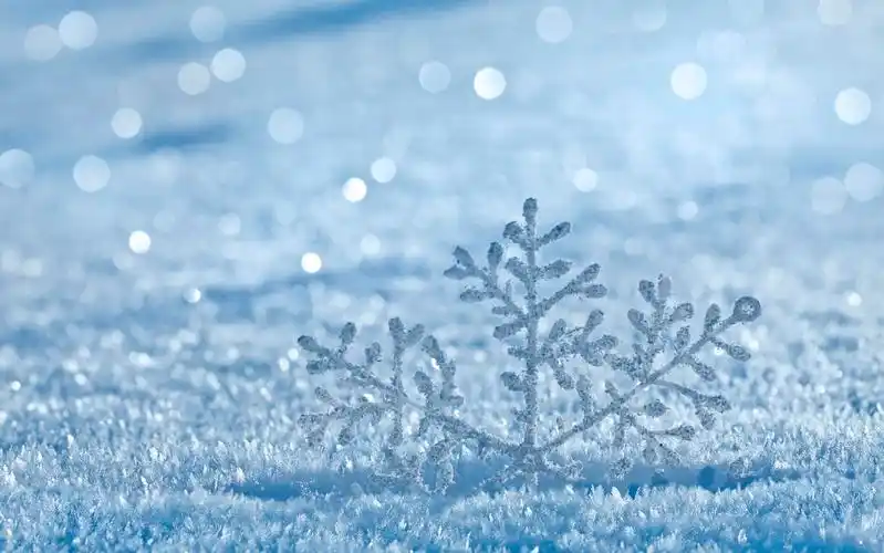 冬天雪表面覆盖背景与雪花关闭二十四节气立冬小雪大雪冬至小寒大寒