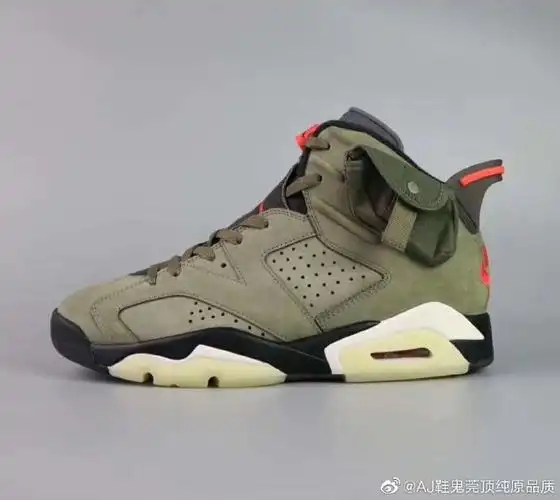 aj6 x travis scott aj6 x ts 橄榄绿 .