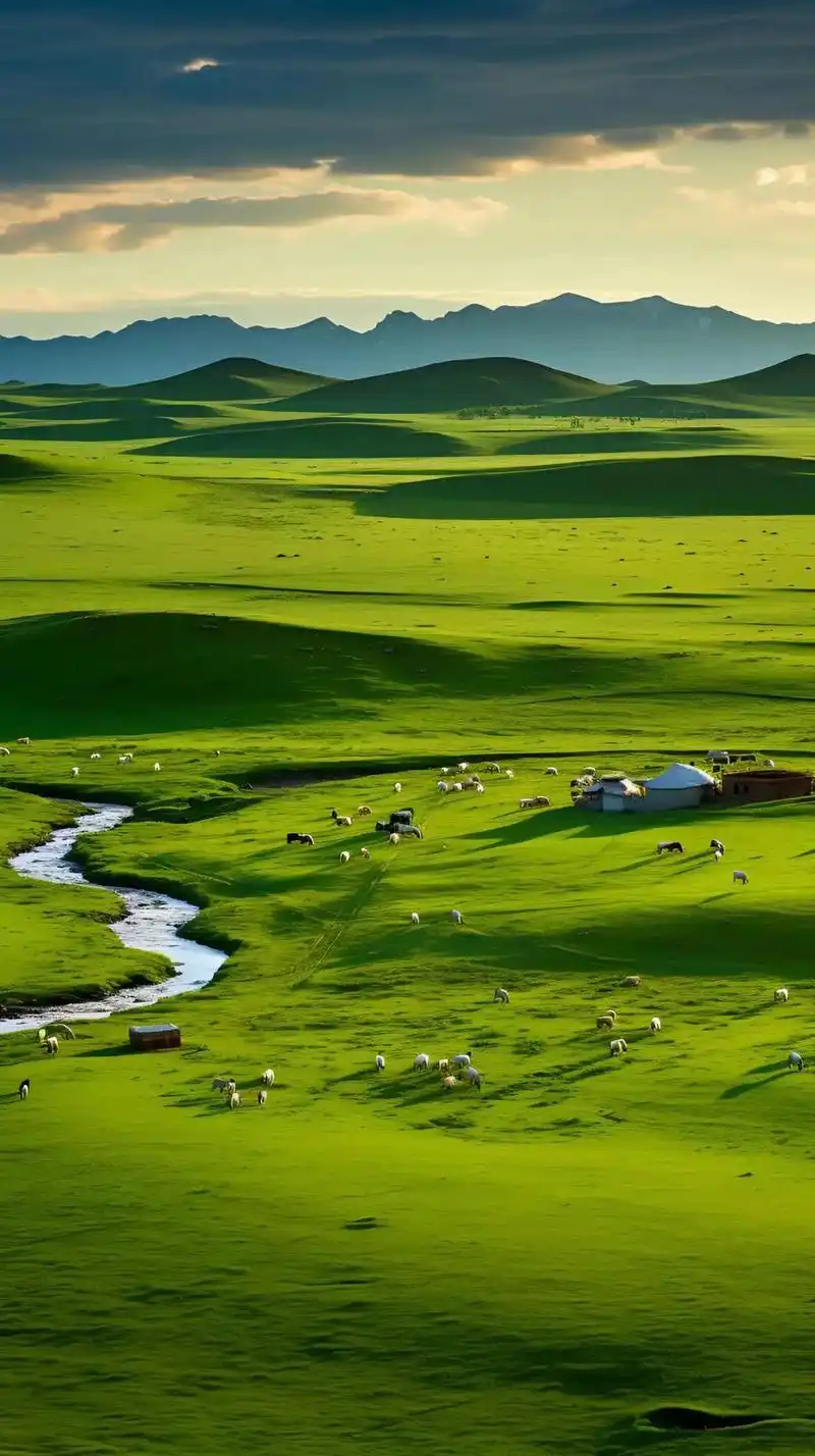 漫步在草原上,可以感受到大自然的温暖.