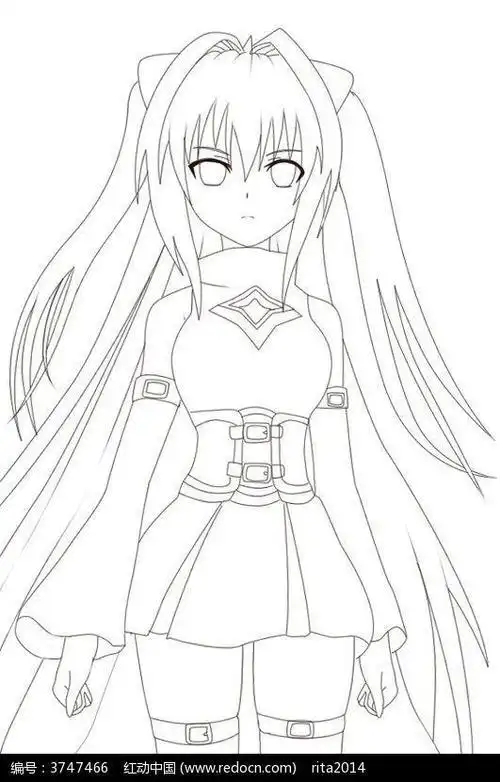 卡通人物简笔画美少女 第2页