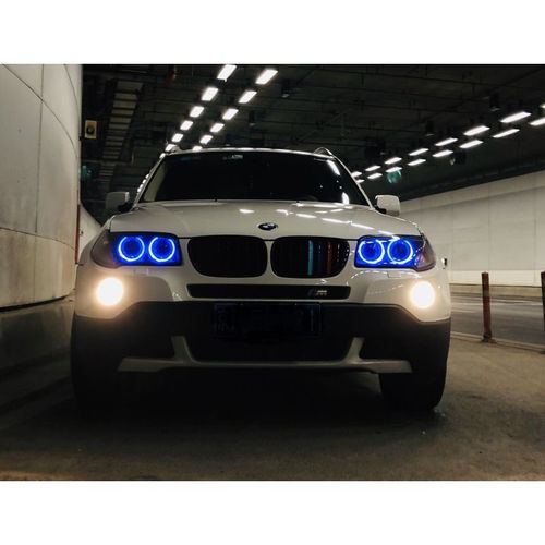 07-12款宝马天使眼光圈灯e83 x3日行灯led光圈灯 x3停车灯黄改白