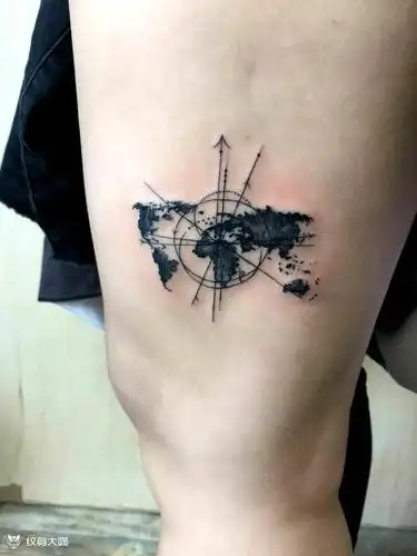 世界地图_纹身图案手稿图片_东方印记的纹身作品集