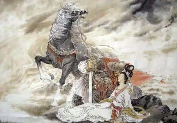 项羽——英雄气概,西楚霸王别了虞姬,楚界汉河乌江自刎哀惜哀惜