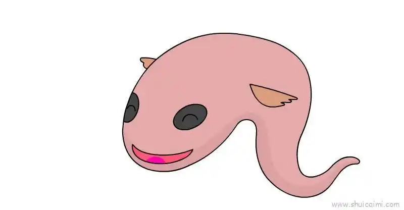 娃娃鱼儿童画怎么画娃娃鱼简笔画步骤