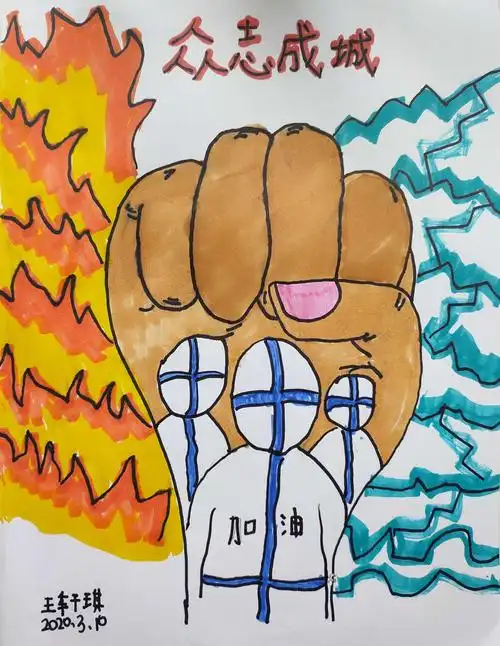 童心童画 "疫"起绘战——王轩琪小朋友抗击新冠肺炎疫情绘画集