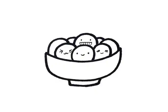 闹元宵简笔画,闹元宵图片,元宵节简笔画