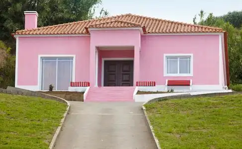 在花园的房子图片