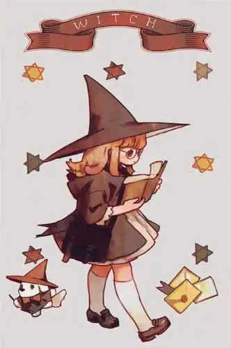 听说万圣节快到了,分享一组超可爱的小女巫吧!